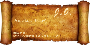 Jusztus Olaf névjegykártya